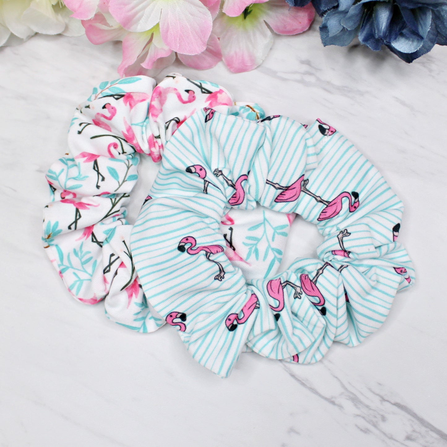 Flamingo Scrunchies, Set or Singles