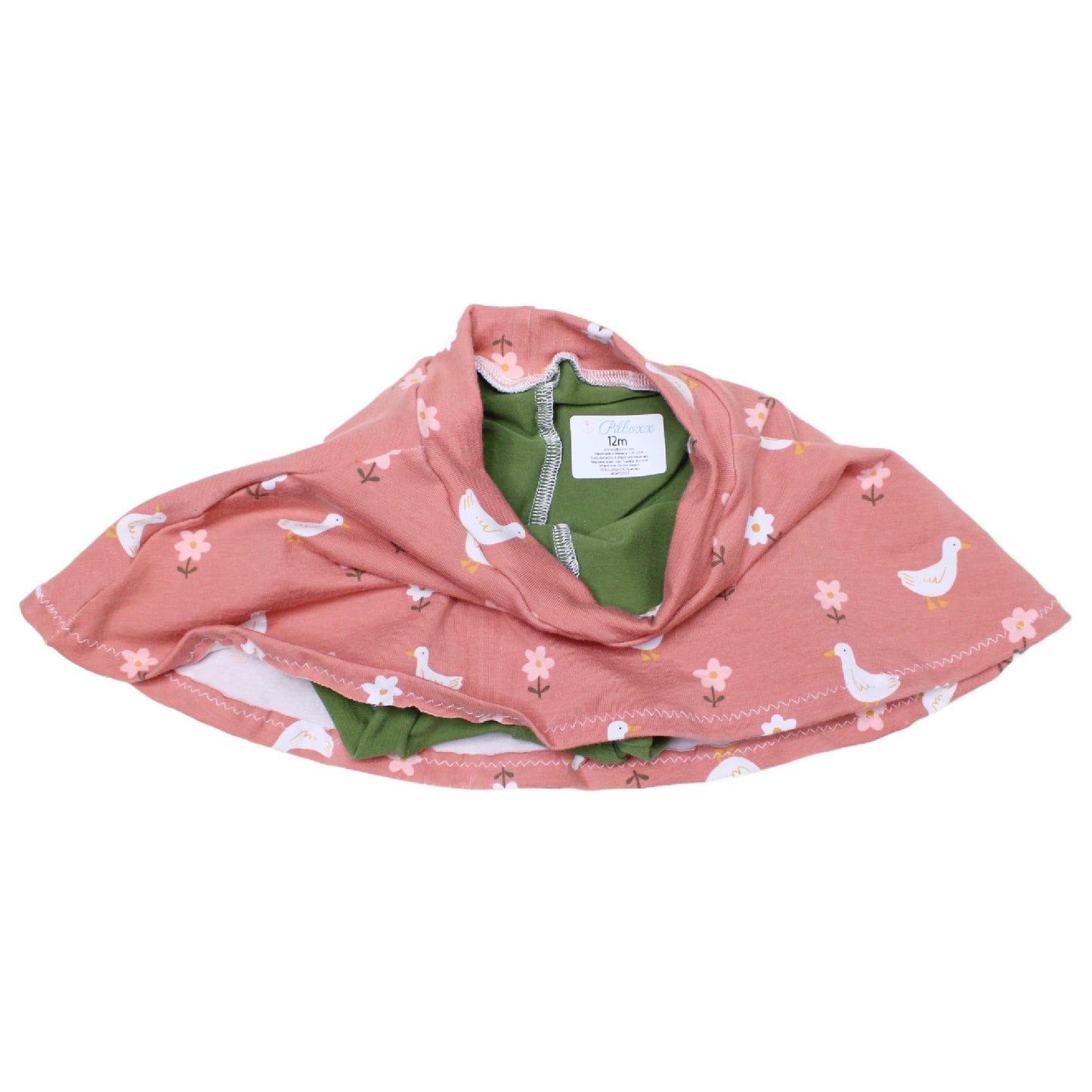 12m Pink Goose Skirted Bummies, Ready to Ship