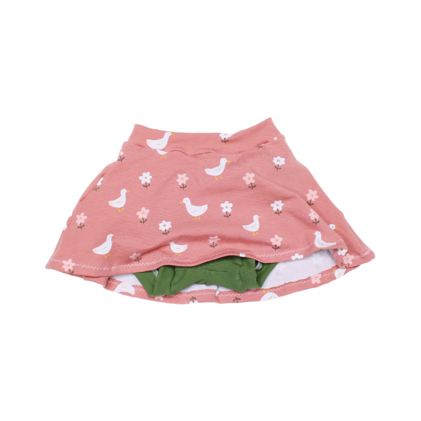 12m Pink Goose Skirted Bummies, Ready to Ship