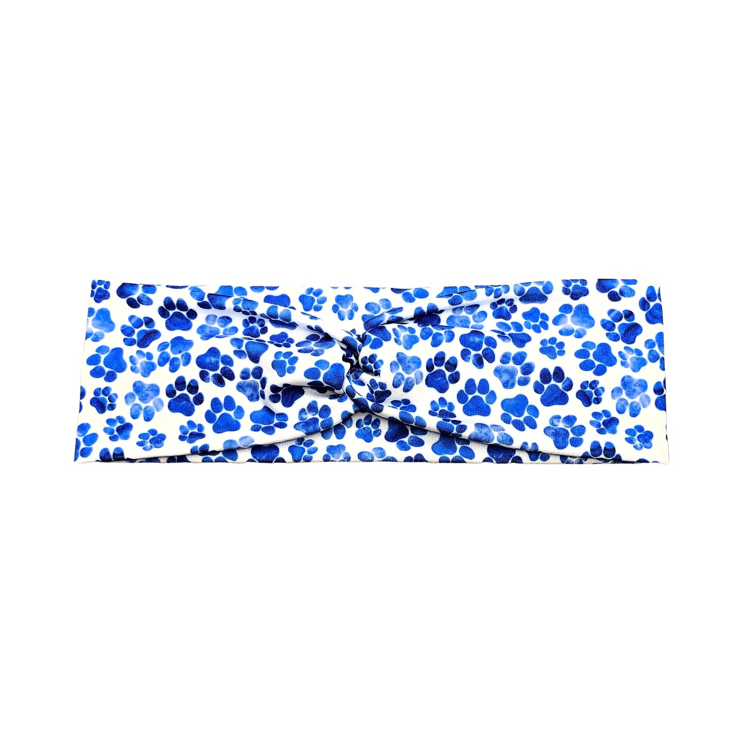 Blue Paw Print Headband
