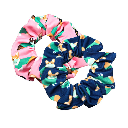 Corgi Dogs in Scrubs Hair Ties for Women