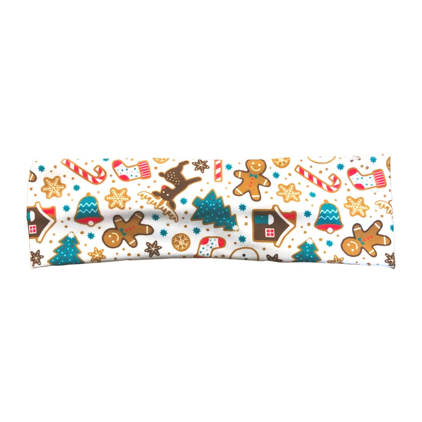 Red Christmas Gingerbread Cookie Print Headband