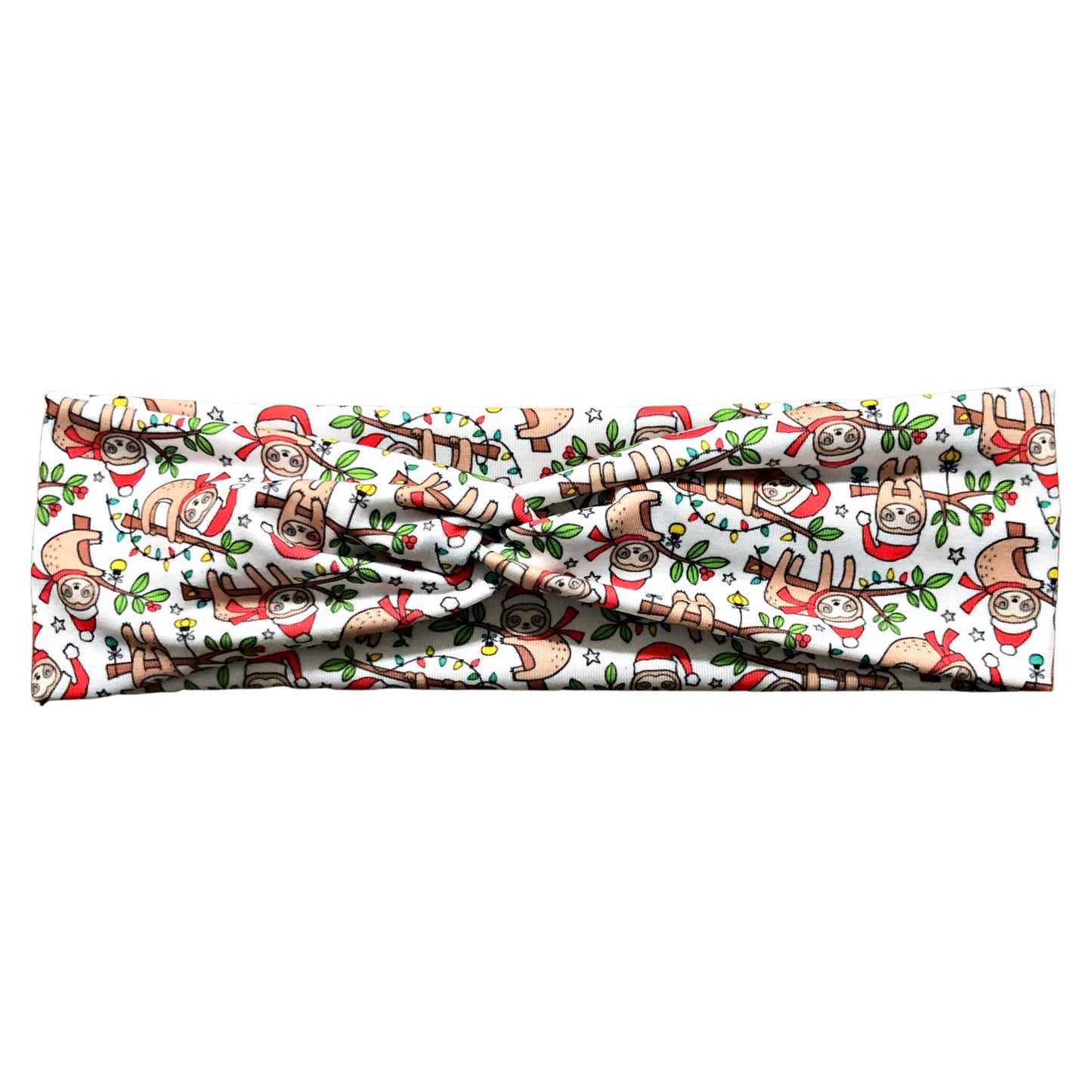 Christmas Sloth Print Headband