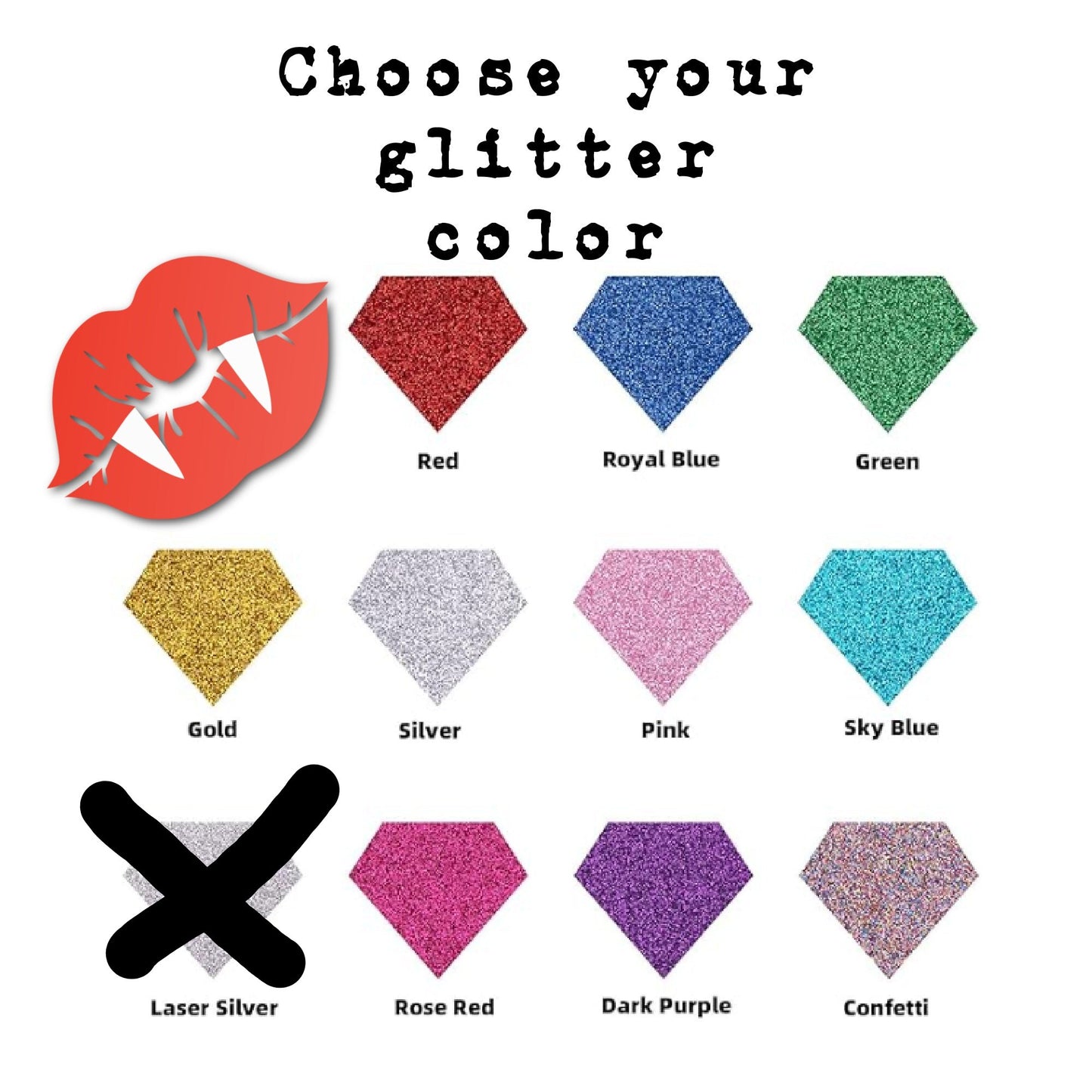 Glitter Vampire Lips T-Shirt