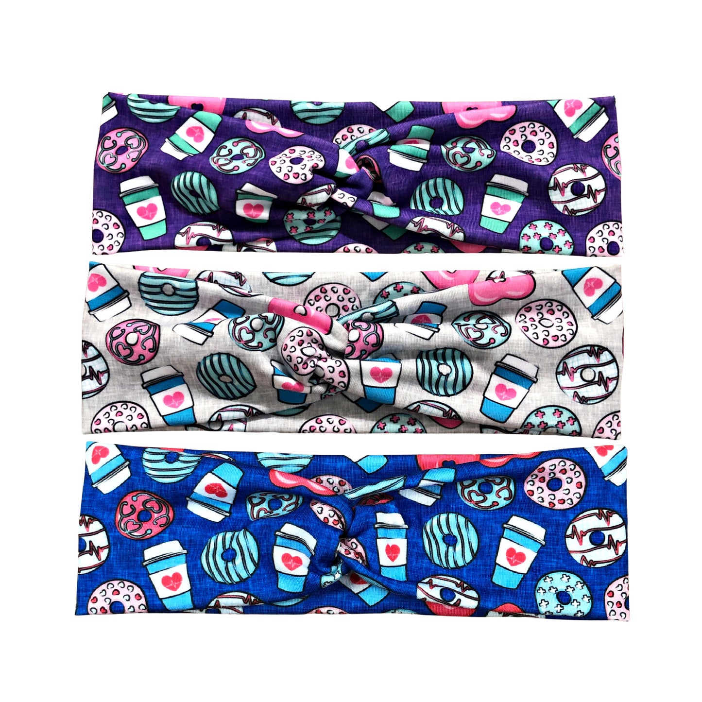Nurse Print Donuts and Coffee Headband