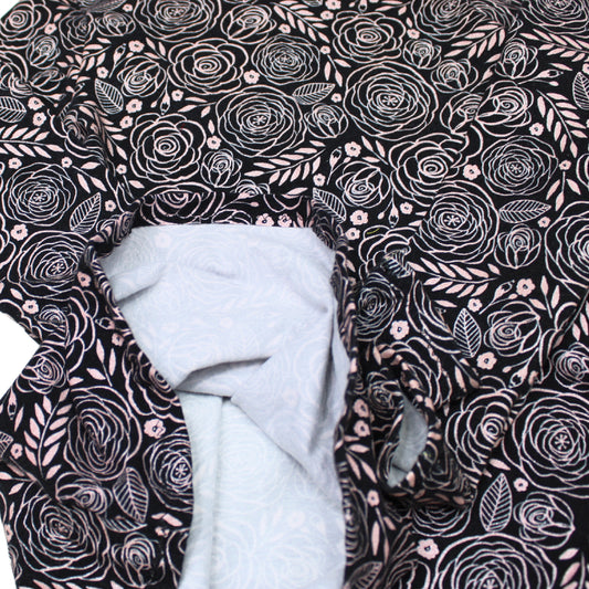 Size 6 Metallic Floral Peplum Top