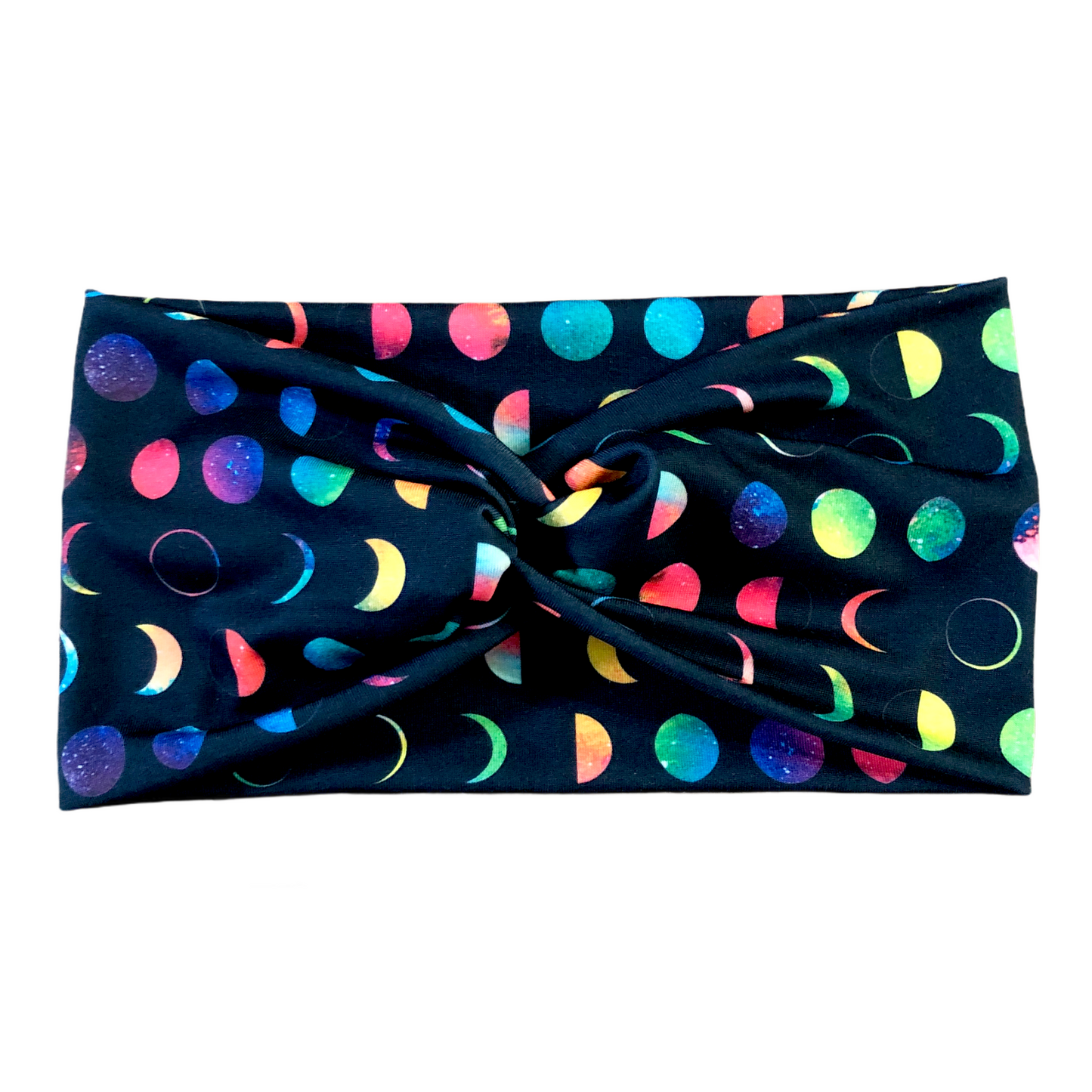 Rainbow Moon Phase Galaxy Scrunchie