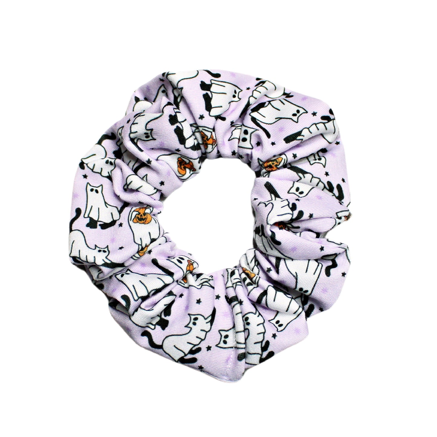 Halloween Ghost Cat Scrunchie, hair tie