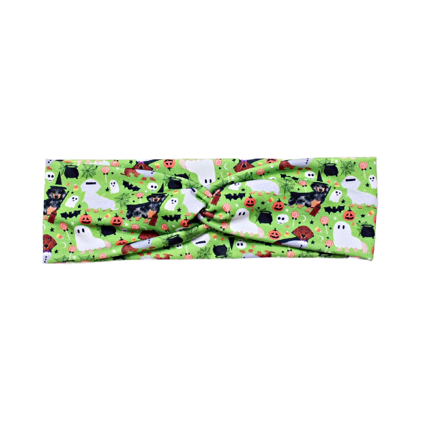 Green Halloween Dachshund Dogs Headband
