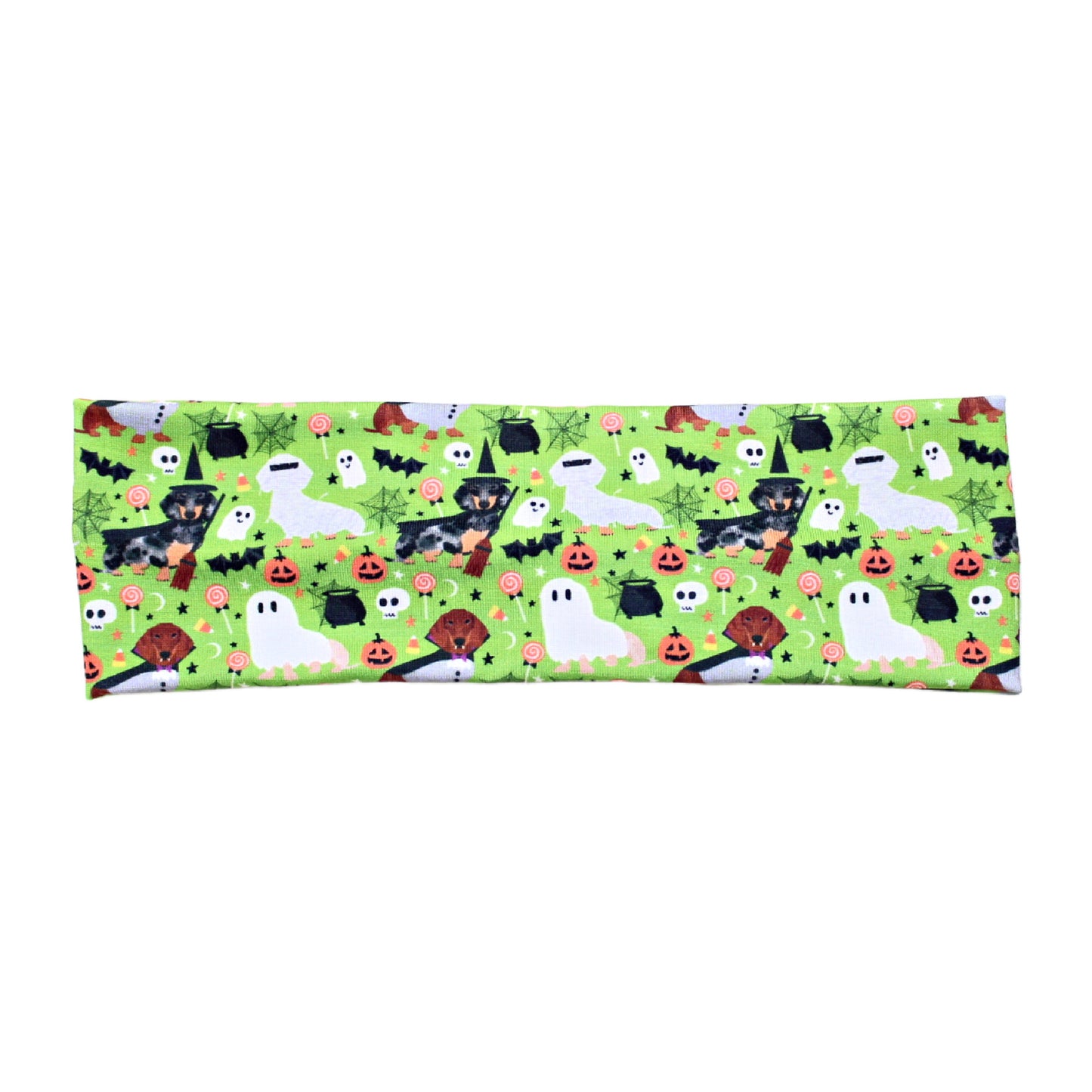 Green Halloween Dachshund Dogs Headband