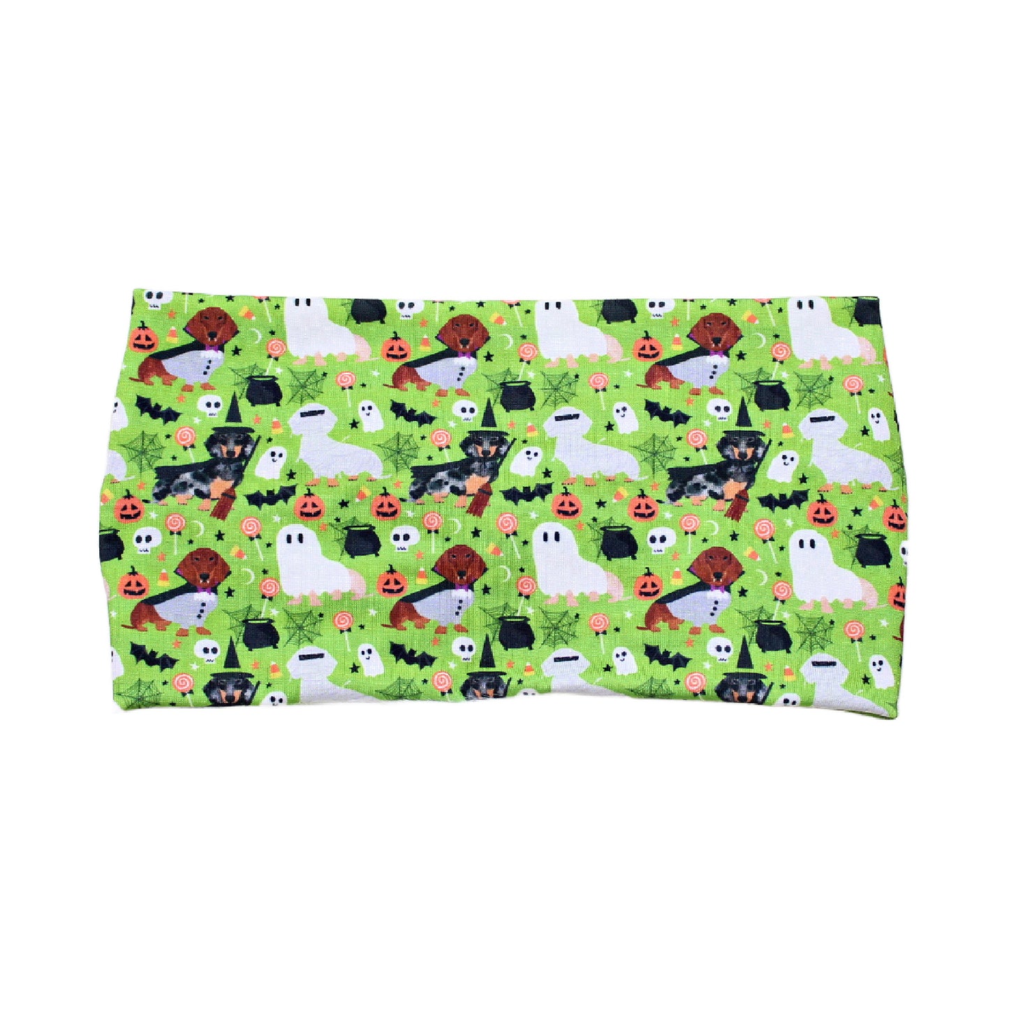 Green Halloween Dachshund Dogs Headband