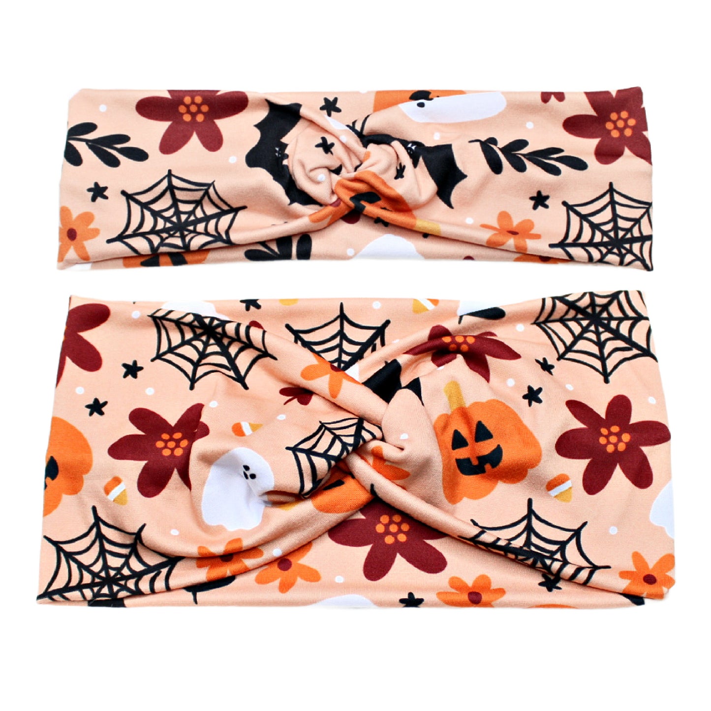 Orange Floral Halloween Headband