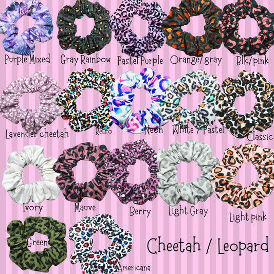 Leopard Hair Scrunchies