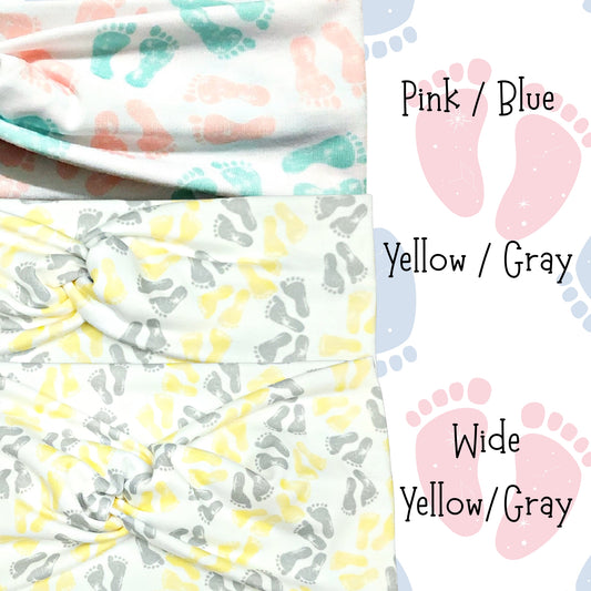 Baby Footprint NICU / L&D Headbands