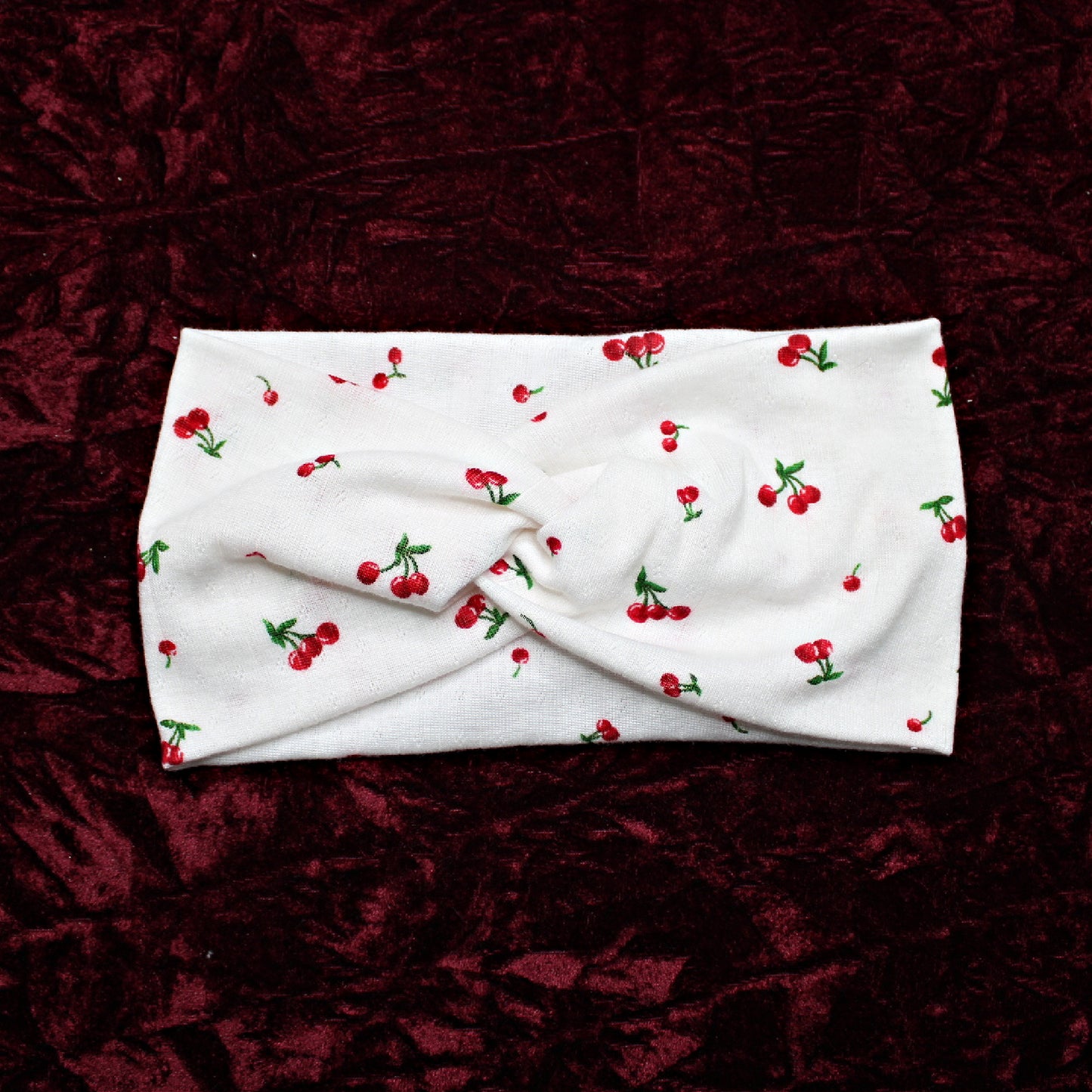 Cherry Pointelle Headband