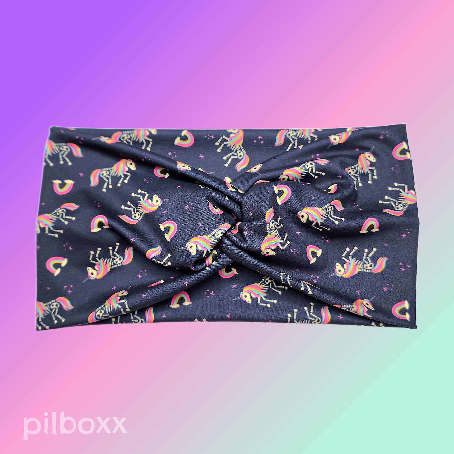 Rainbow Unicorn Skeleton Headband