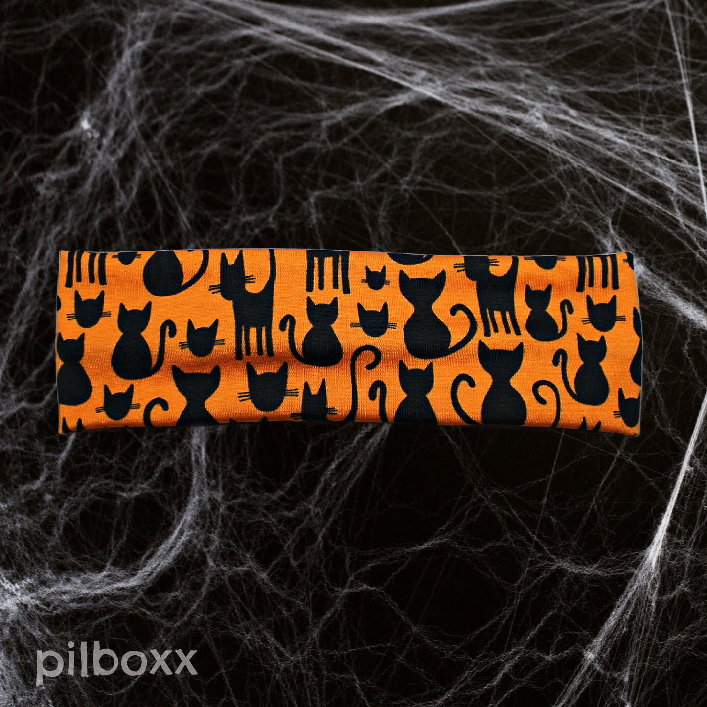 Orange Black Cat Headband