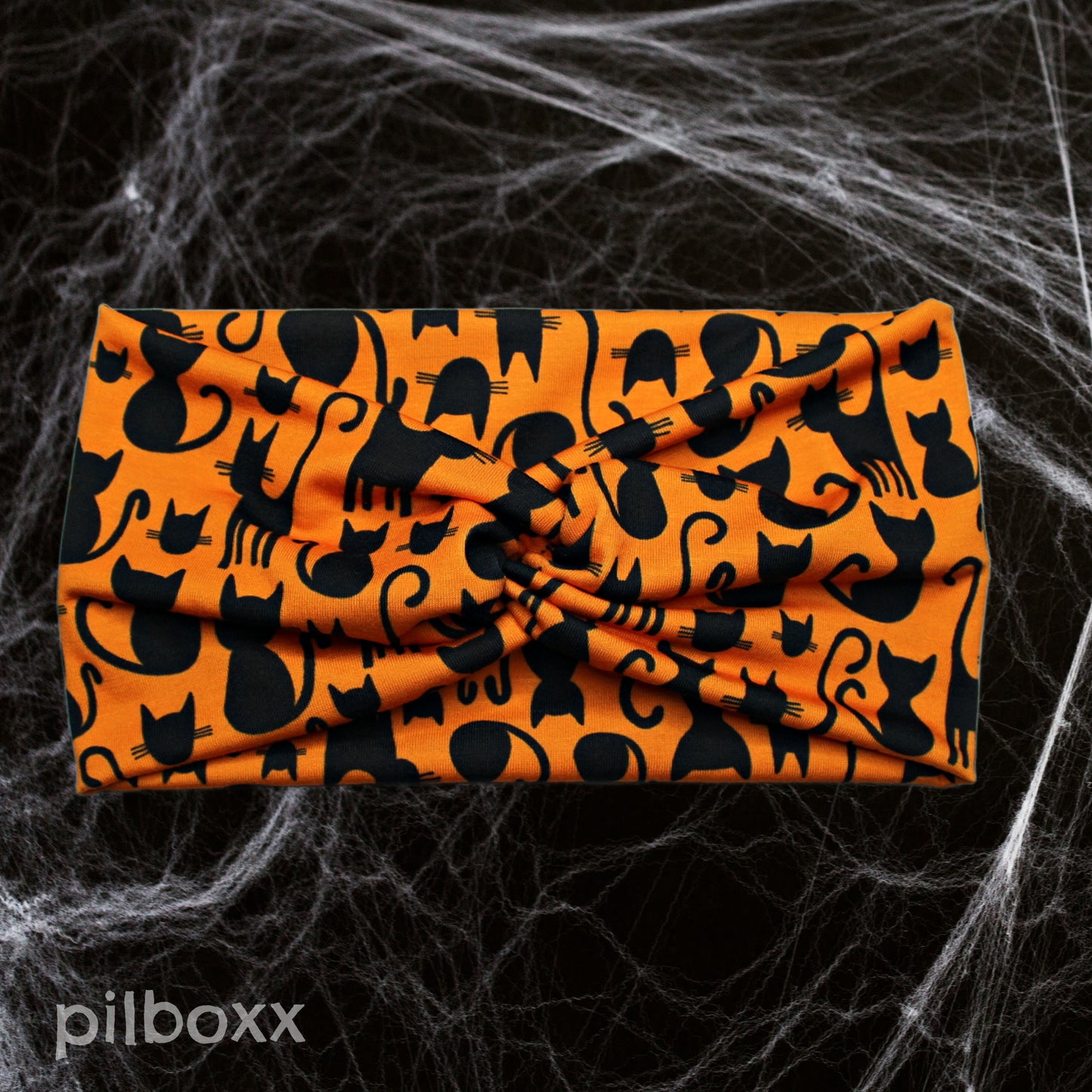 Orange Black Cat Headband
