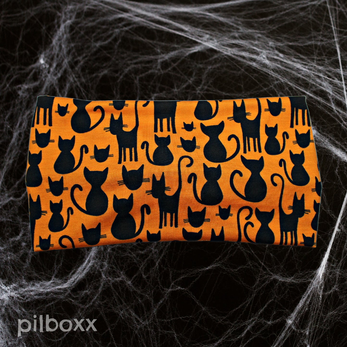 Orange Black Cat Headband