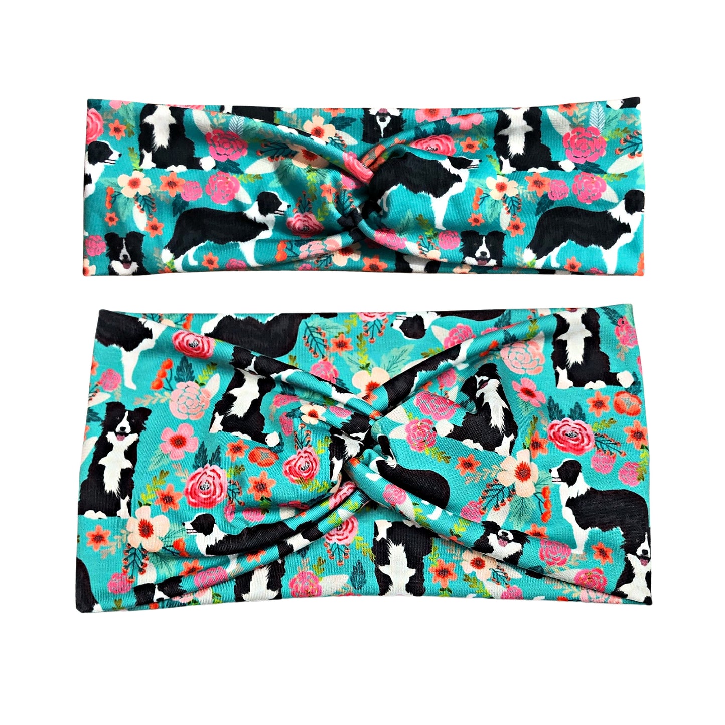 Border Collie Dog Print Headband