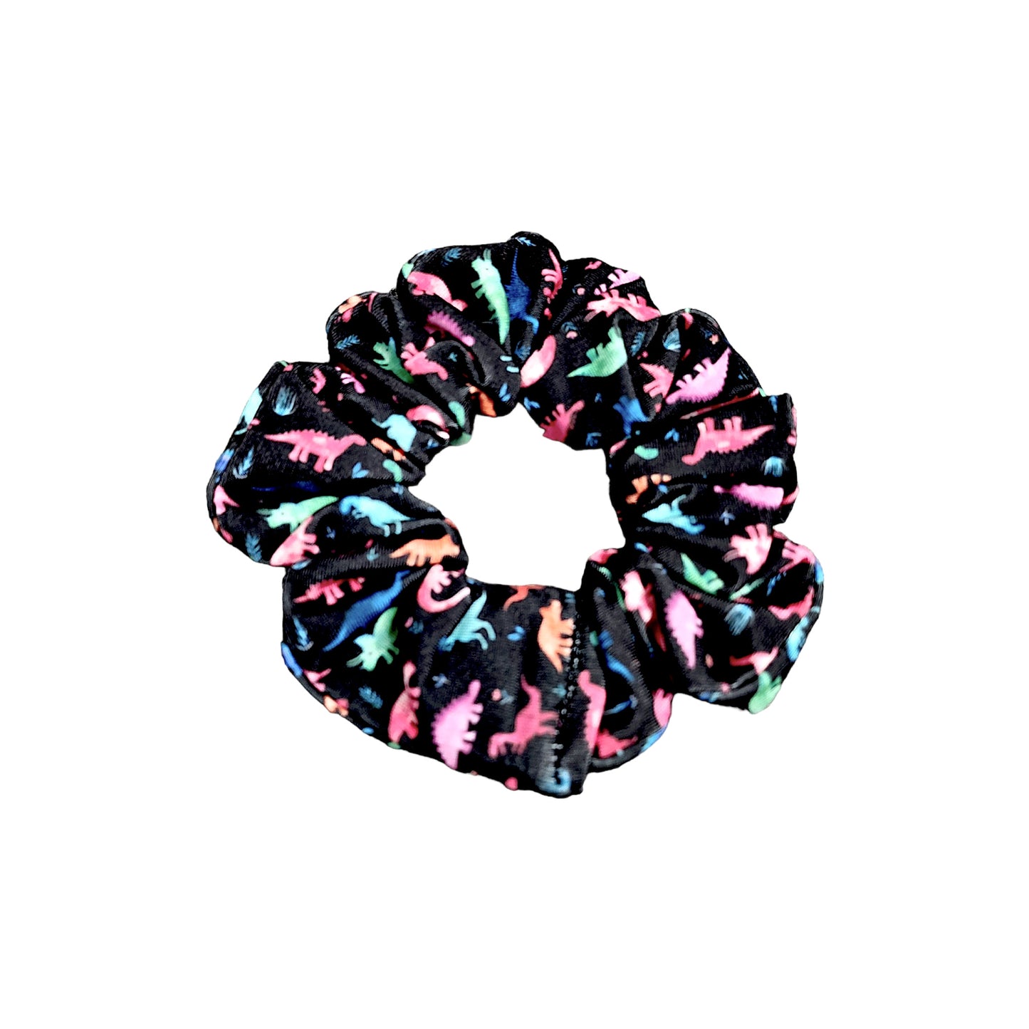 Rainbow Watercolor Dinosaur Print Hair Tie