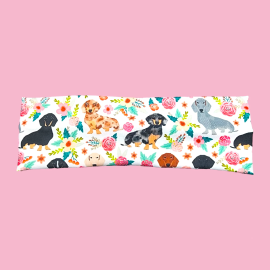 Floral Dachshund Dog Print Headband