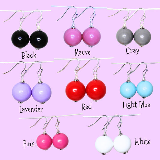 Gumball Bead Drop Earrings