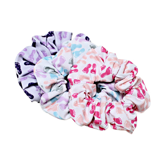 Baby Footprint Scrunchies
