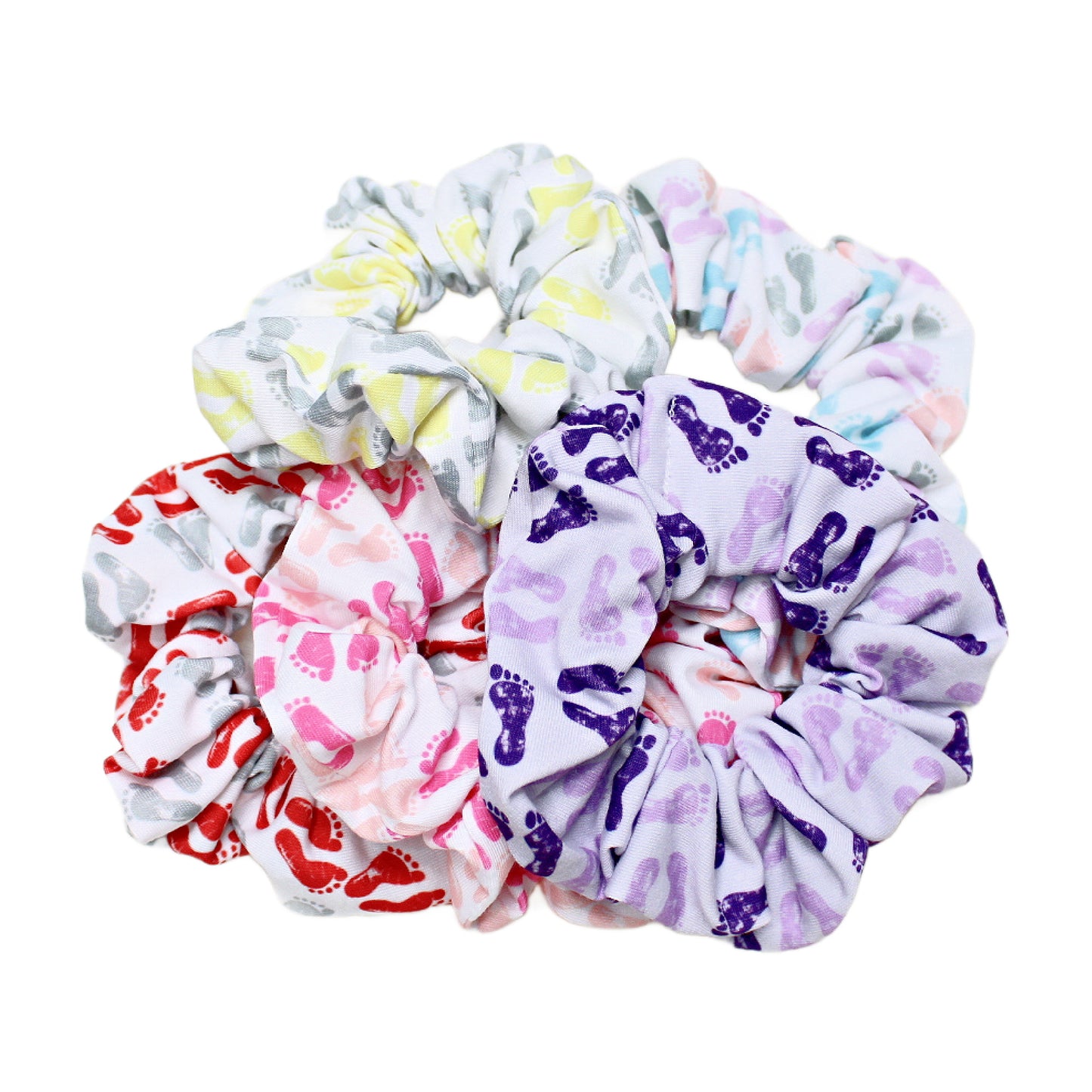 Baby Footprint Scrunchies
