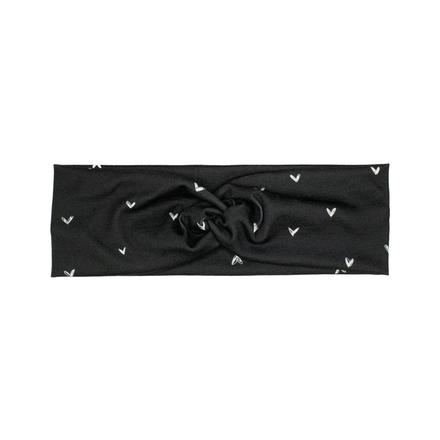 Doodle Hearts Headband, Black, Red, Nude
