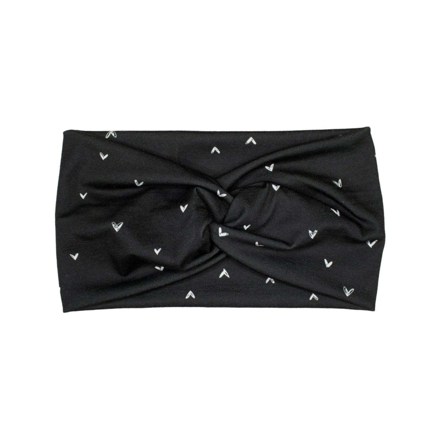 Wide Doodle Hearts Headband