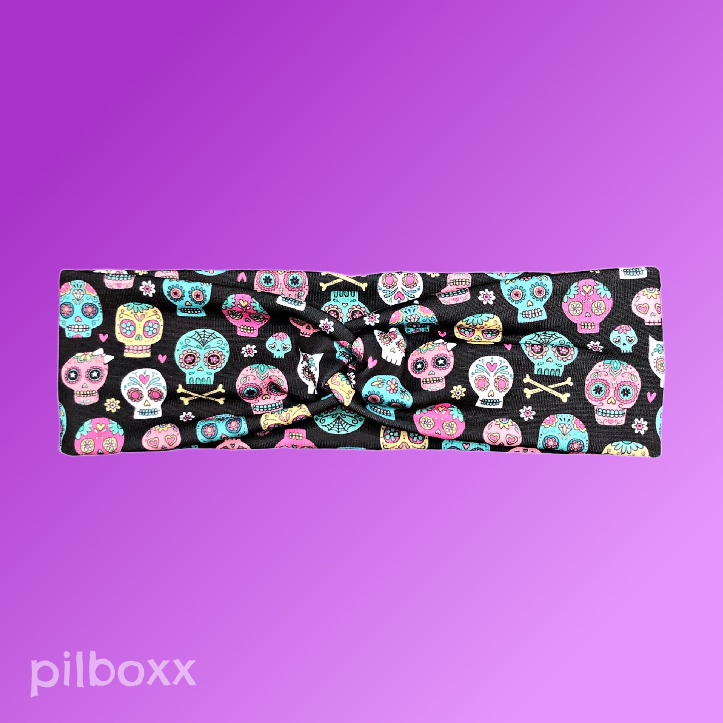 Sugar Skulls and Crossbones Headband