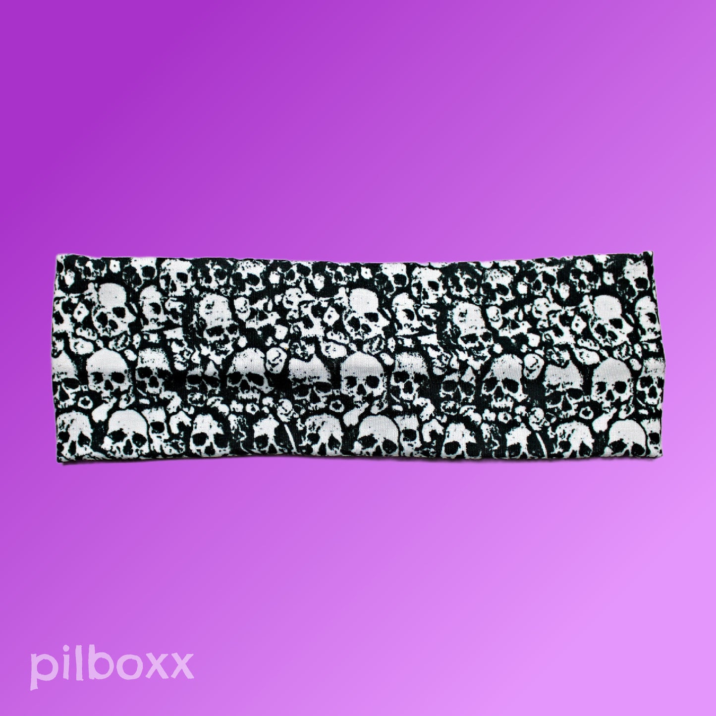 Black and White Skull Headband