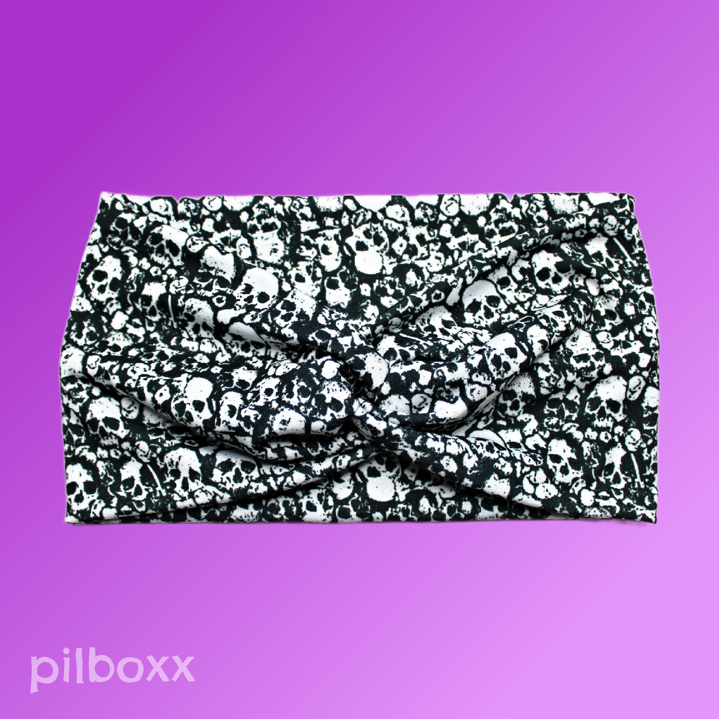 Black and White Skull Headband