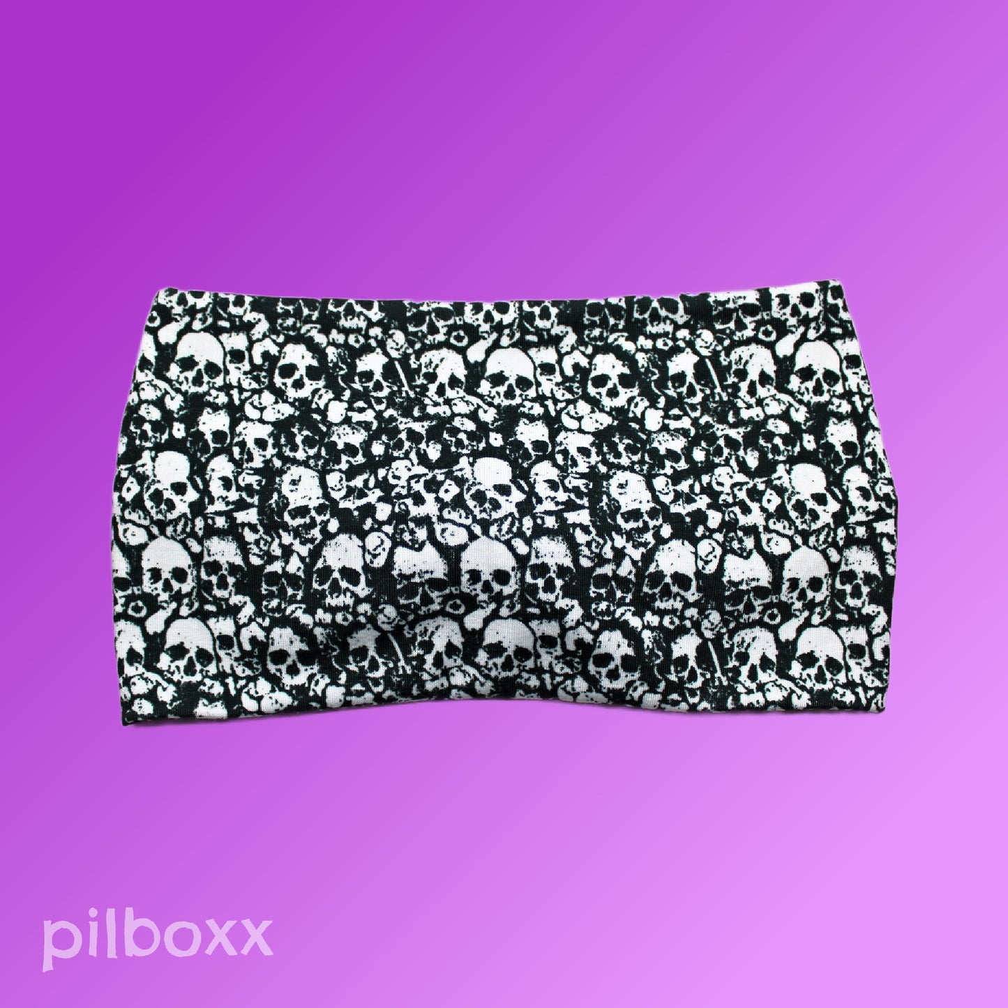 Black and White Skull Headband