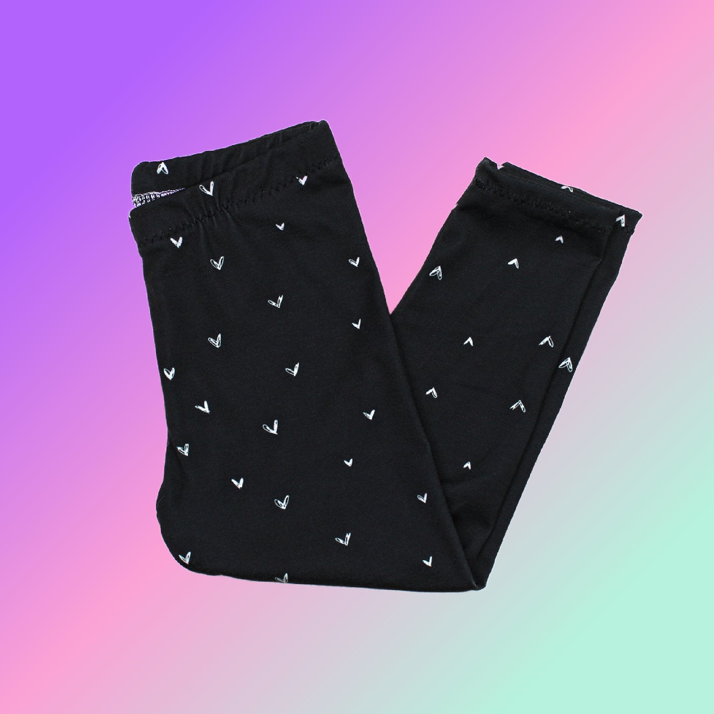 Black Heart Leggings, Toddler