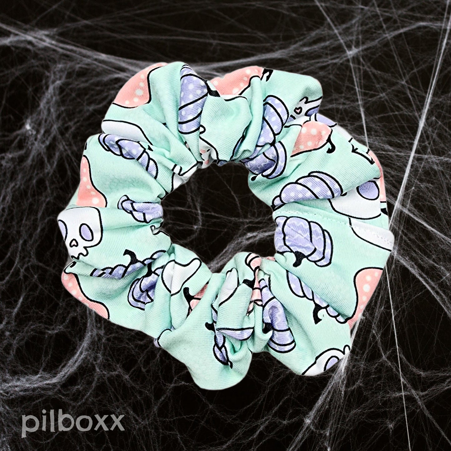 Cutesy Pastel Halloween Scrunchie