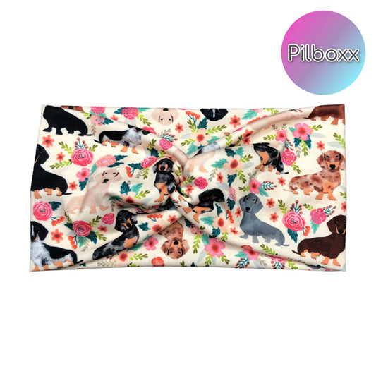Wide Dachshund Dog Headbands
