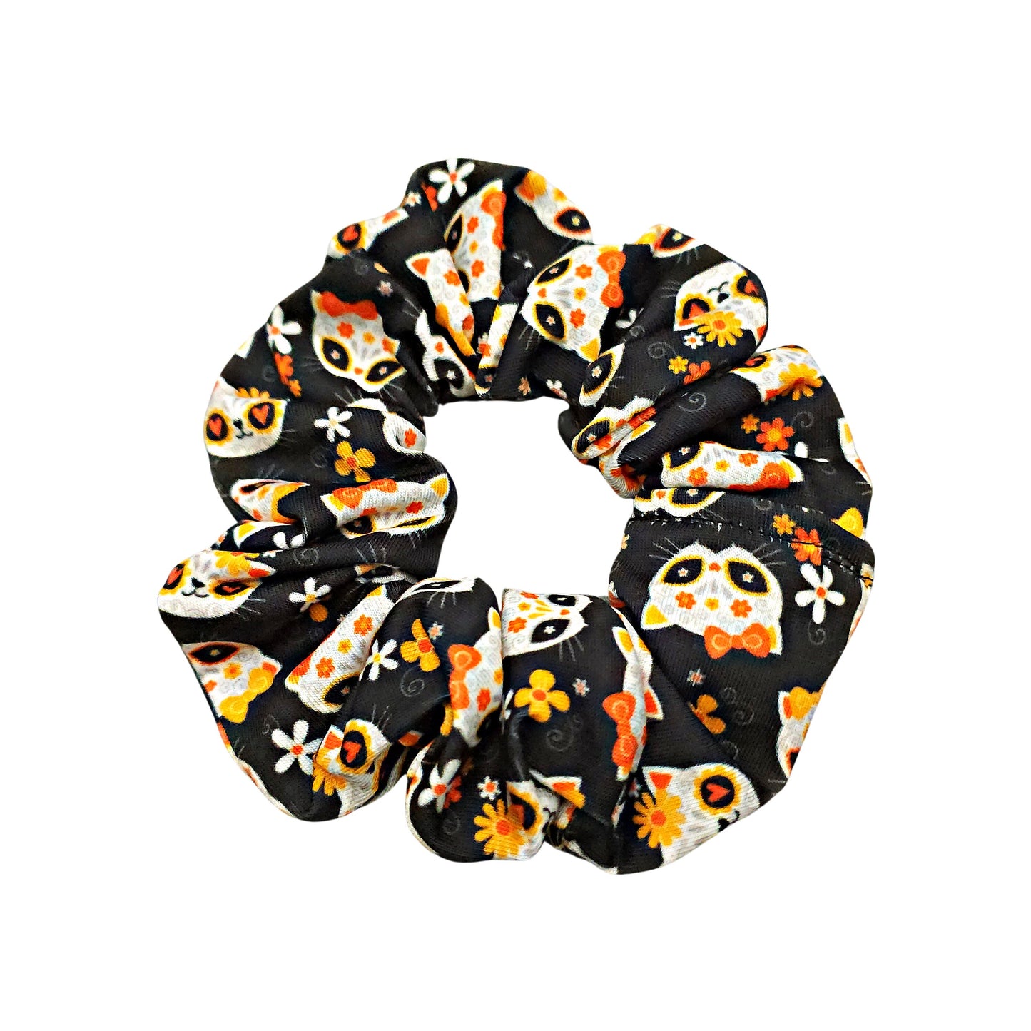 Sugar skull cats Scrunchie