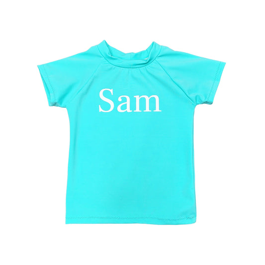 Unisex Solid Swim Shirt for Kids and Toddlers, Custom Rash Guard