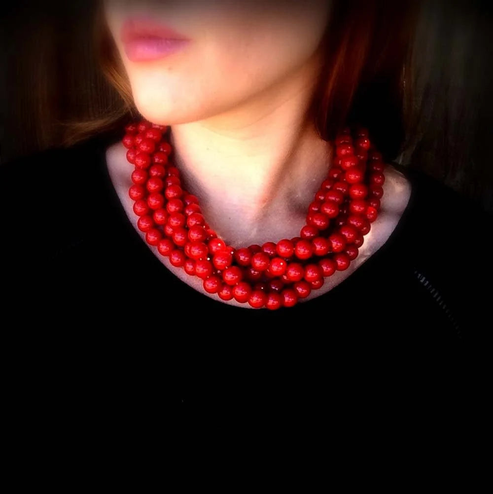 Pink Multistrand Necklace
