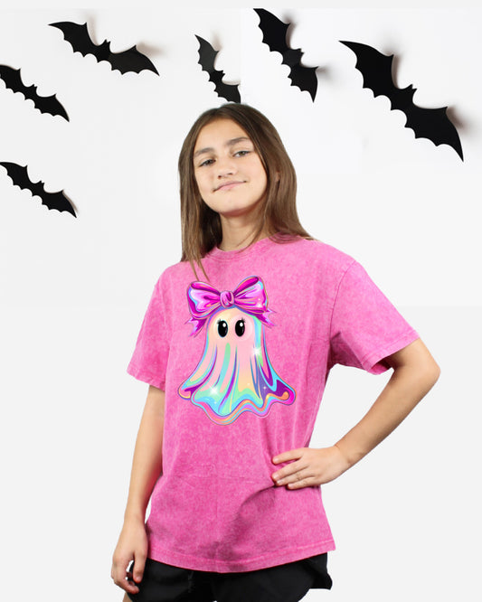 Oversized Girly Ghost Tee, Youth