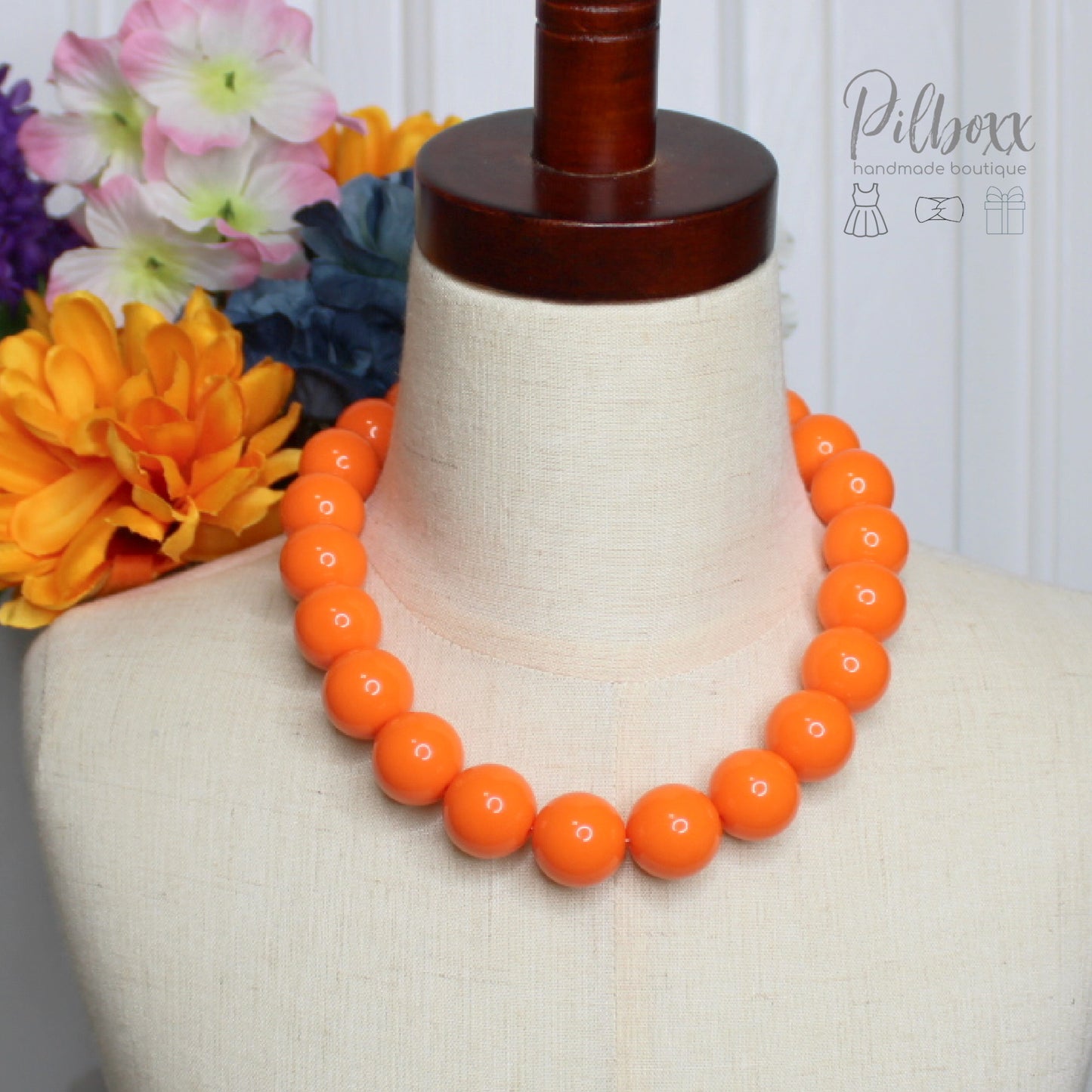 Orange Beaded Necklace