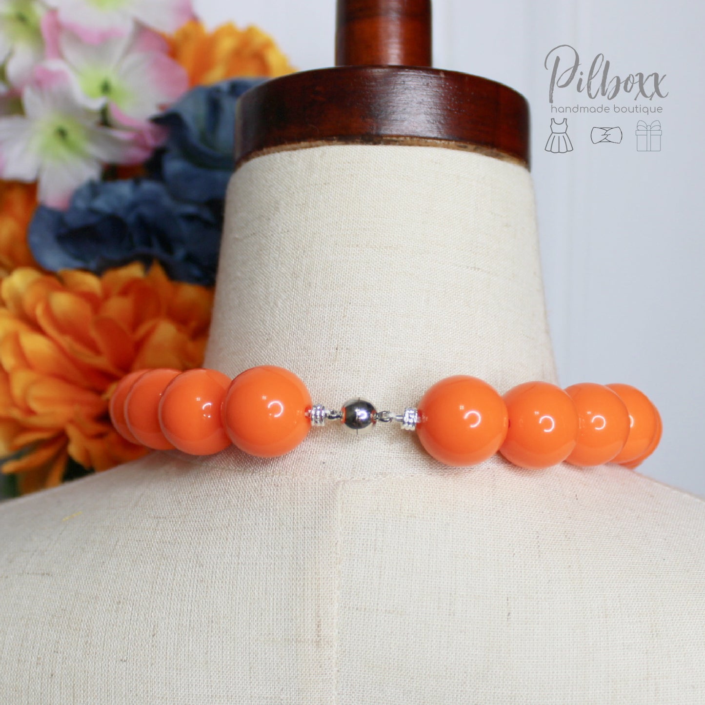 Orange Beaded Necklace