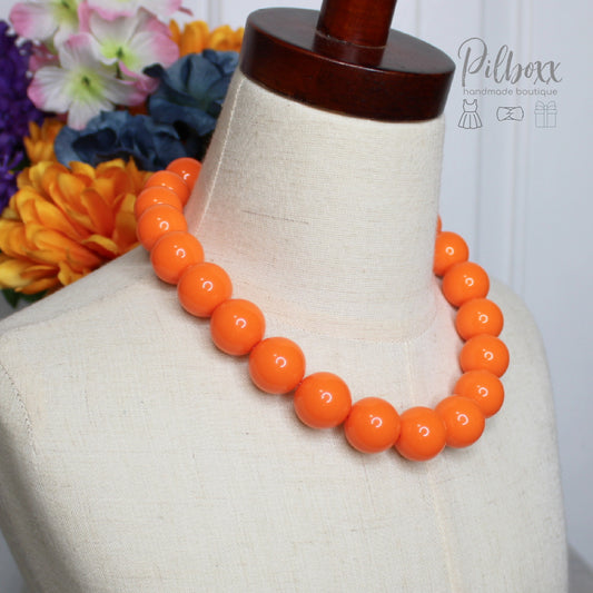 Orange Beaded Necklace
