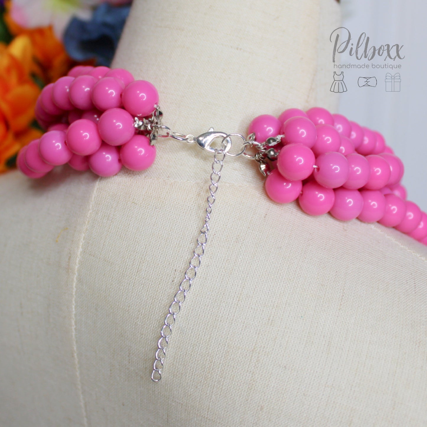 Pink Multistrand Necklace