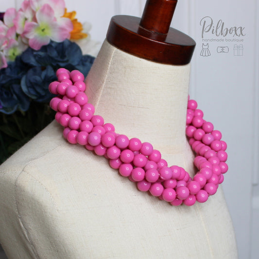Pink Multistrand Necklace