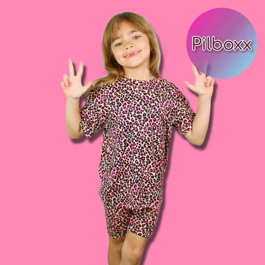 Animal Print Oversize Shirt Set