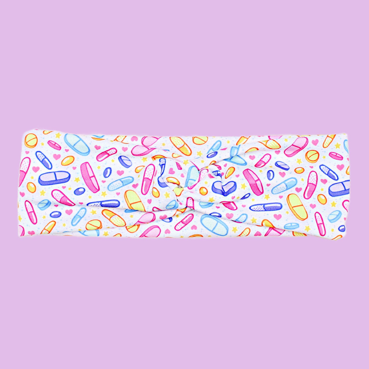 Cute Pastel Pharmacy Pill Print Headband