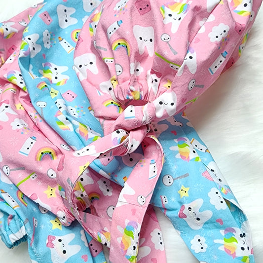Kawaii Unicorn Teeth Dental Scrub Cap